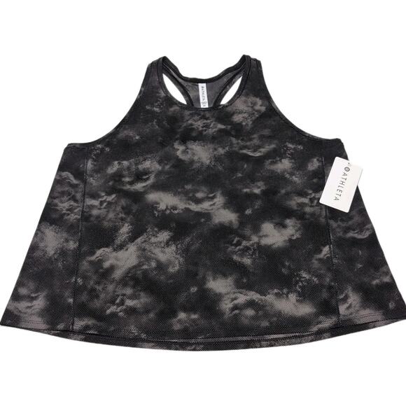 Athleta Ultimate Printed Train Tank Plus Size 2X Black Gray Racerback NEW NWT - Picture 4 of 13